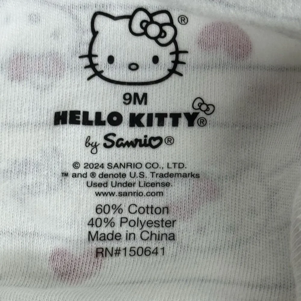 Hello Kitty Sanrio‎ 2024 One Piece Size 9M Months Long Sleeve Bodysuit